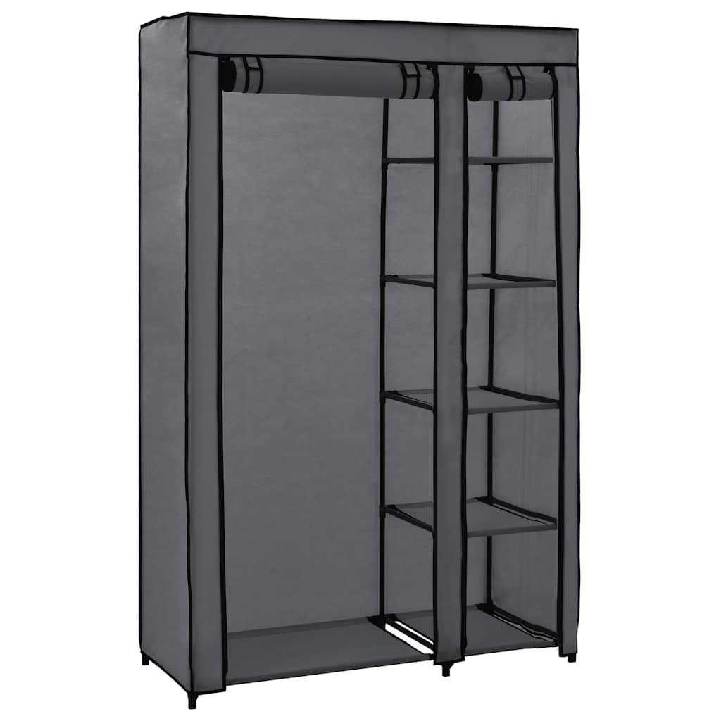vidaXL Faltschrank Grau 110x45x175 cm Stoff