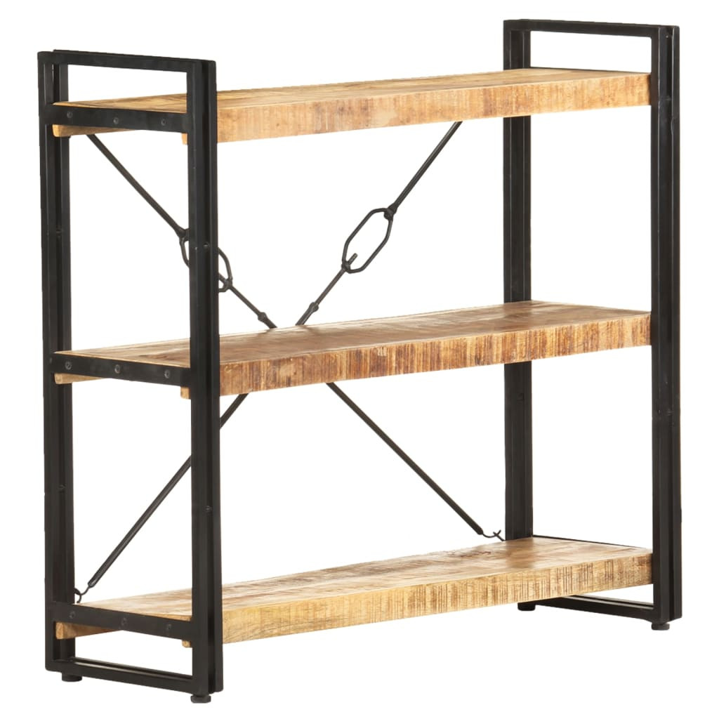 vidaXL Bücherregal 3 Fächer 90x30x80 cm Mango Massivholz
