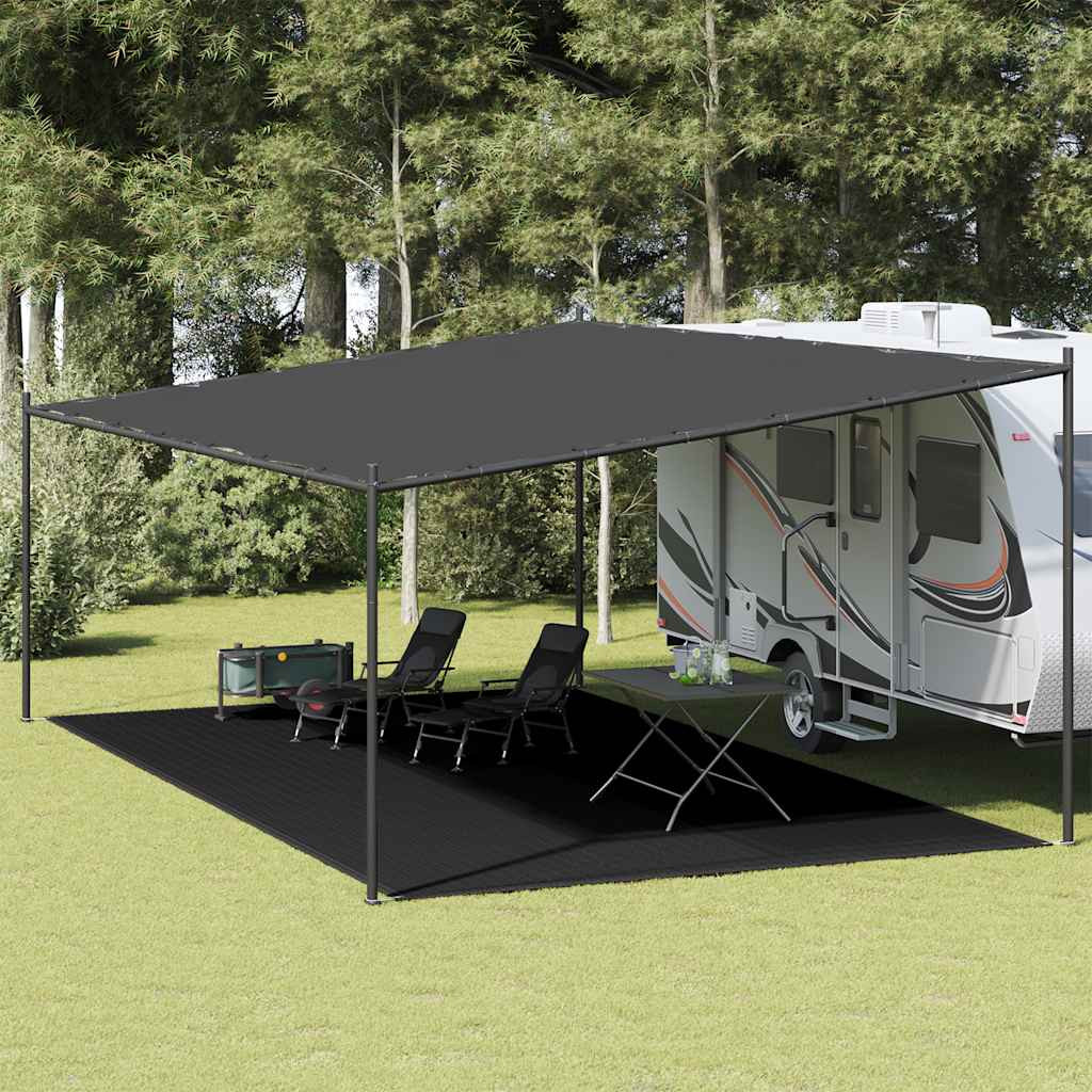 vidaXL Zeltteppich 400x800 cm Schwarz HDPE