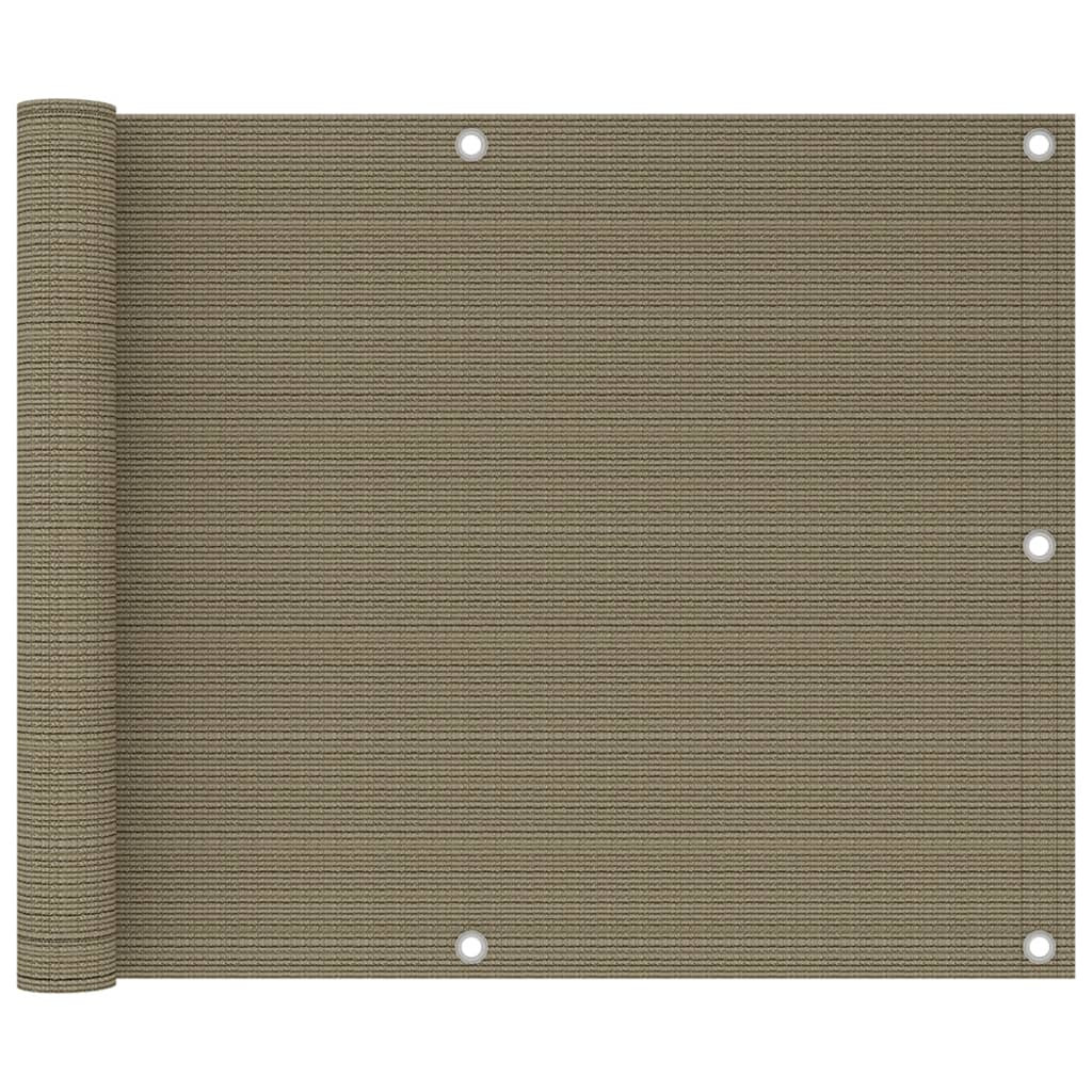 vidaXL Balkon-Sichtschutz Taupe 75x300 cm HDPE