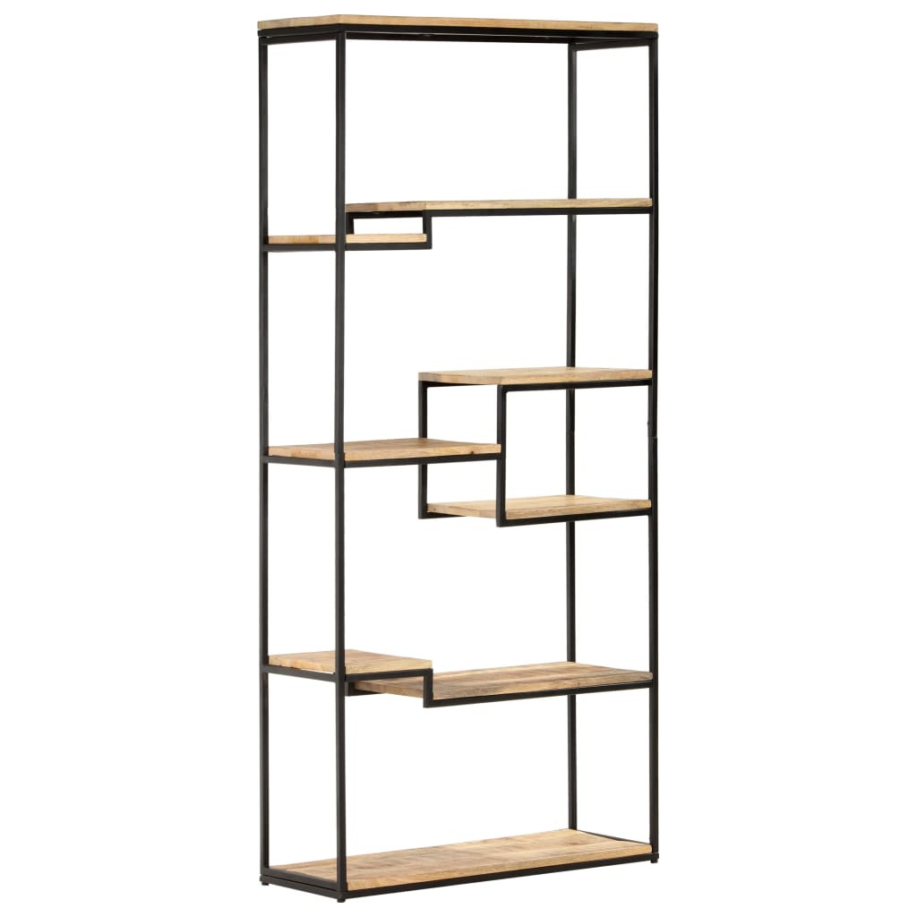 vidaXL Bücherregal 80x30x180 cm Raues Mangoholz