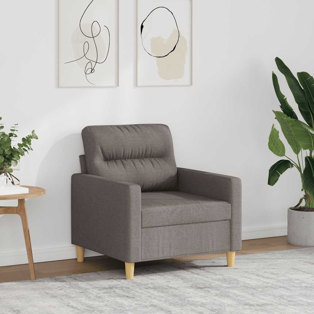 vidaXL Sofasessel Taupe 60 cm Stoff