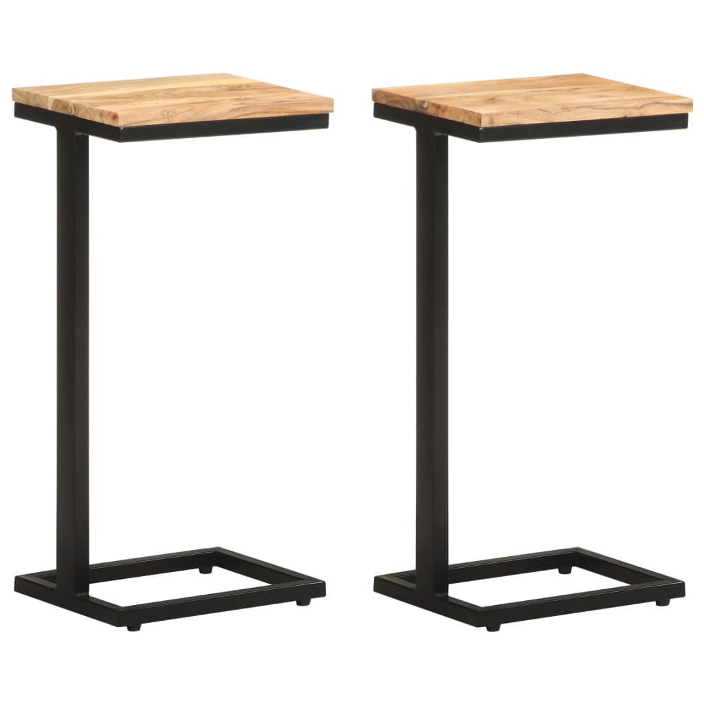 vidaXL Beistelltische 2 Stk. 31,5x24,5x64,5 cm Massivholz Akazie