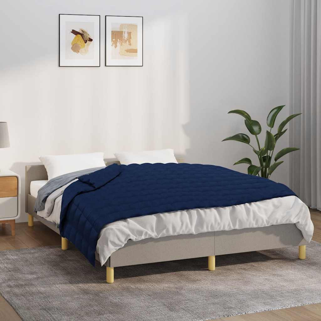 vidaXL Gewichtsdecke Blau 138x200 cm 6 kg Stoff