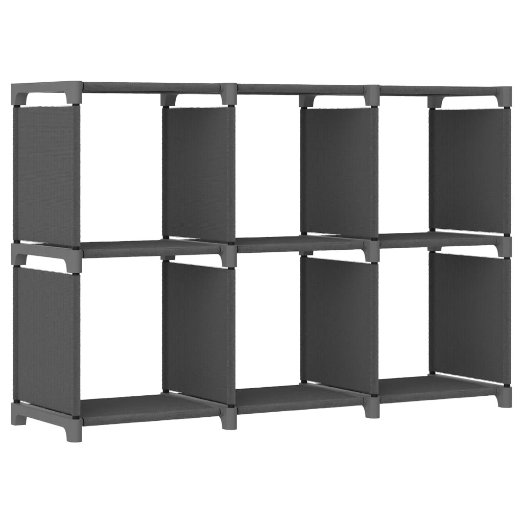 vidaXL Würfel-Regal 6 Fächer Grau 103x30x72,5 cm Stoff