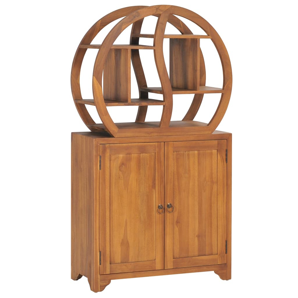 vidaXL Schrank mit Yin-Yang-Regal 70x30x130 cm Teak Massivholz
