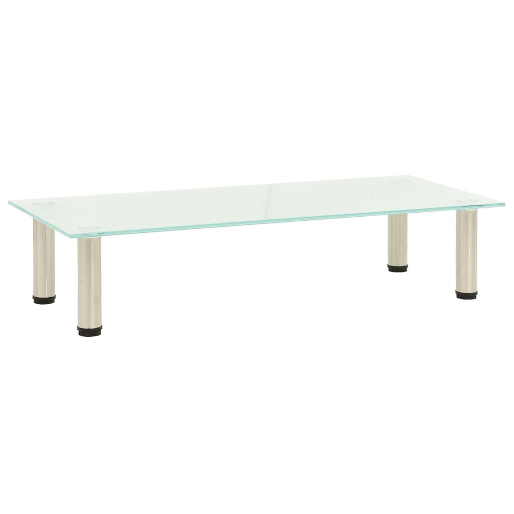 vidaXL TV-Tisch 80x35x17 cm Satiniertes Hartglas
