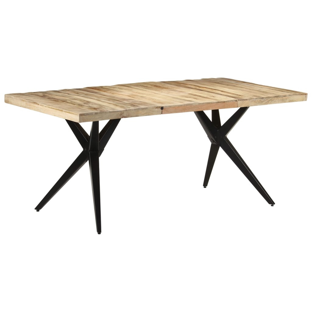 vidaXL Esstisch 180x90x76 cm Raues Mangoholz