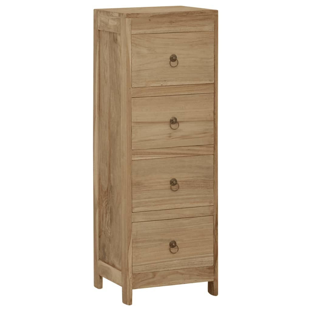 vidaXL Kommode 30x30x90 cm Massivholz Teak