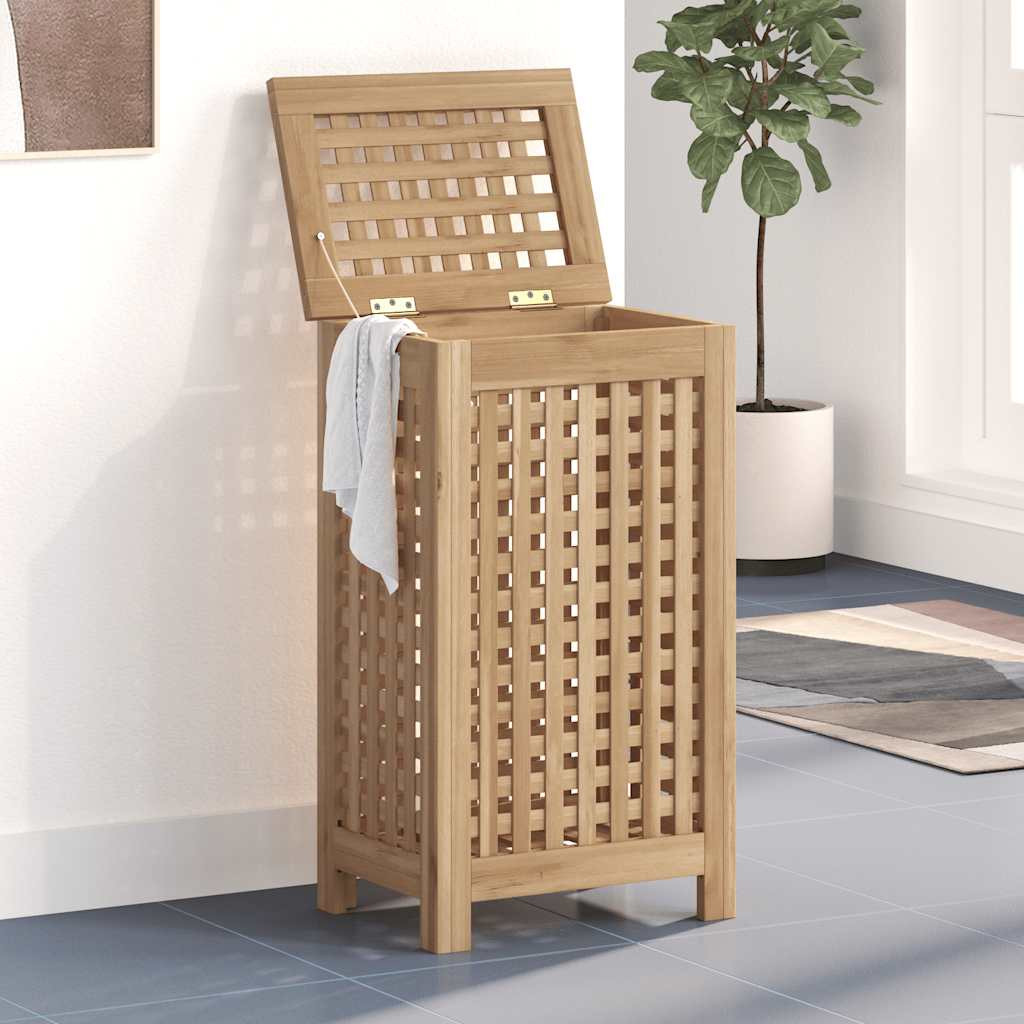 vidaXL Wäschebehälter 35x25x60 cm Massivholz Teak