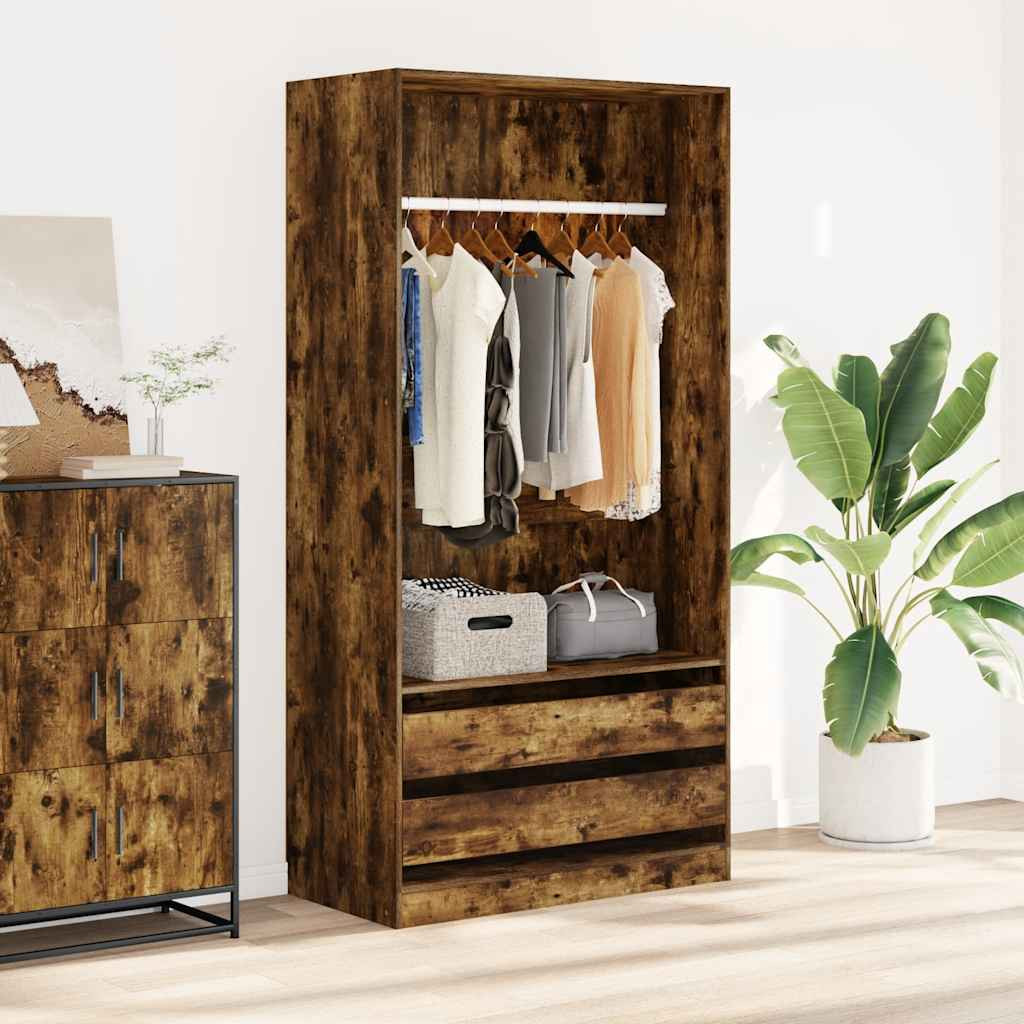 vidaXL Kleiderschrank Räuchereiche 100x50x200 cm Holzwerkstoff