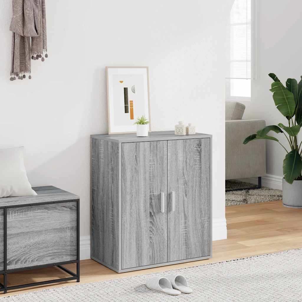 vidaXL Schuhschrank Grau Sonoma 60x35x70 cm Holzwerkstoff
