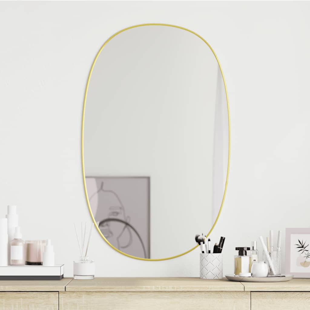 vidaXL Wandspiegel Golden 80x50 cm