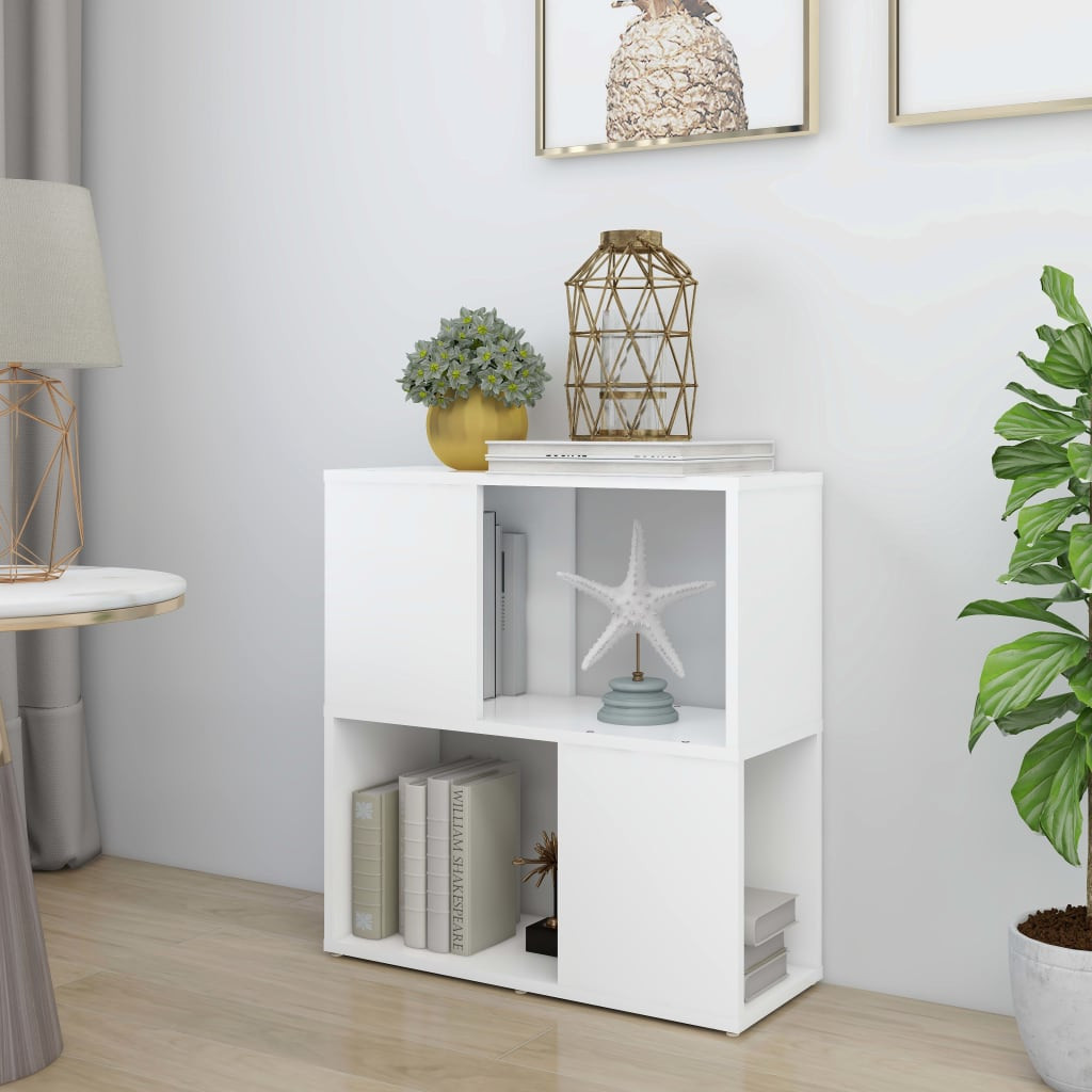 vidaXL Bücherregal Weiß 60x24x63 cm Holzwerkstoff