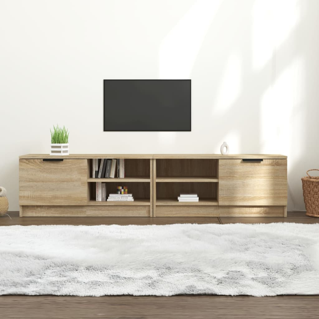 vidaXL TV-Schränke 2 Stk. Sonoma-Eiche 80x35x36,5 cm Holzwerkstoff