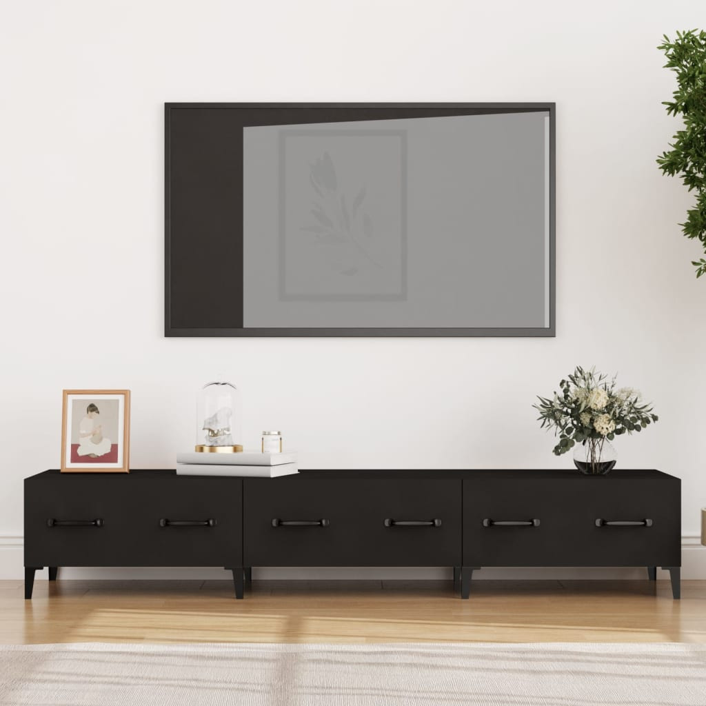 vidaXL TV-Schrank Schwarz 150x34,5x30 cm Holzwerkstoff