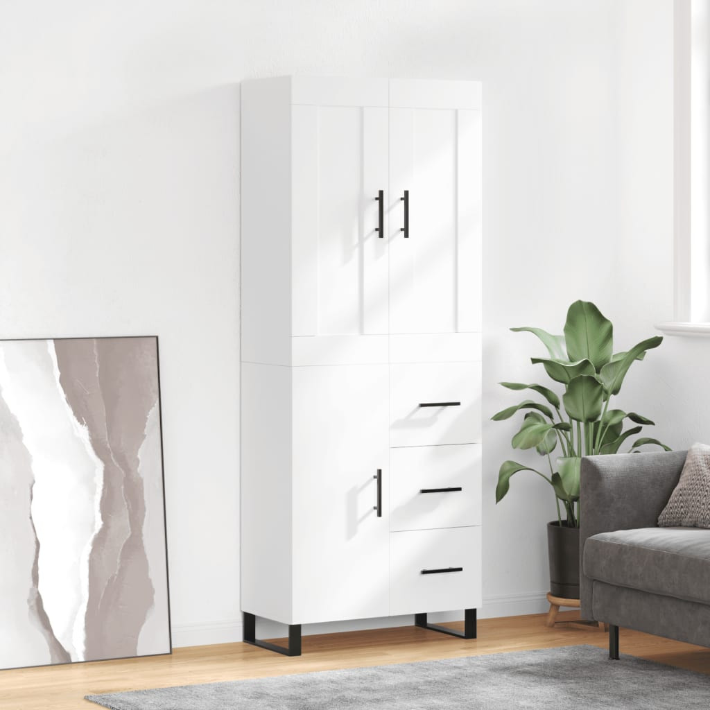 vidaXL Highboard Weiß 69,5x34x180 cm Holzwerkstoff