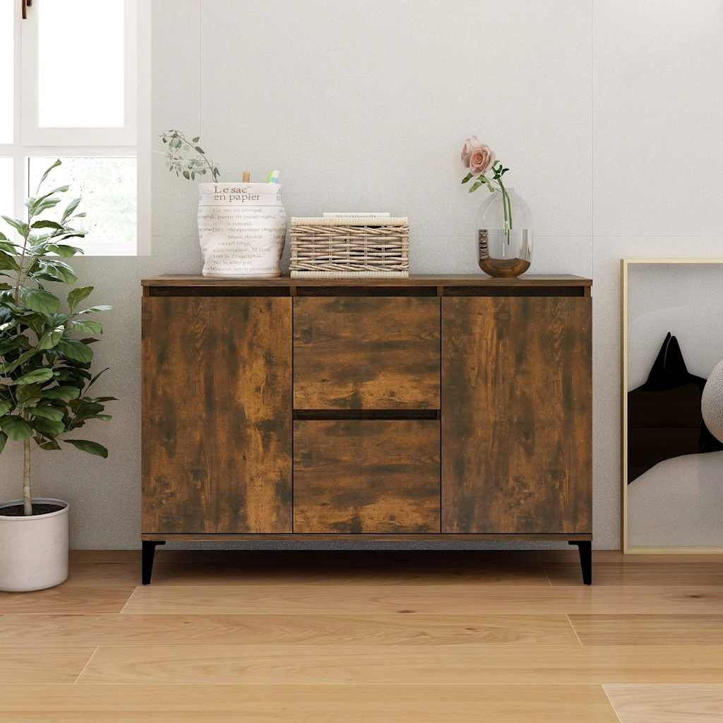 vidaXL Sideboard Räuchereiche 102x35x70 cm Holzwerkstoff