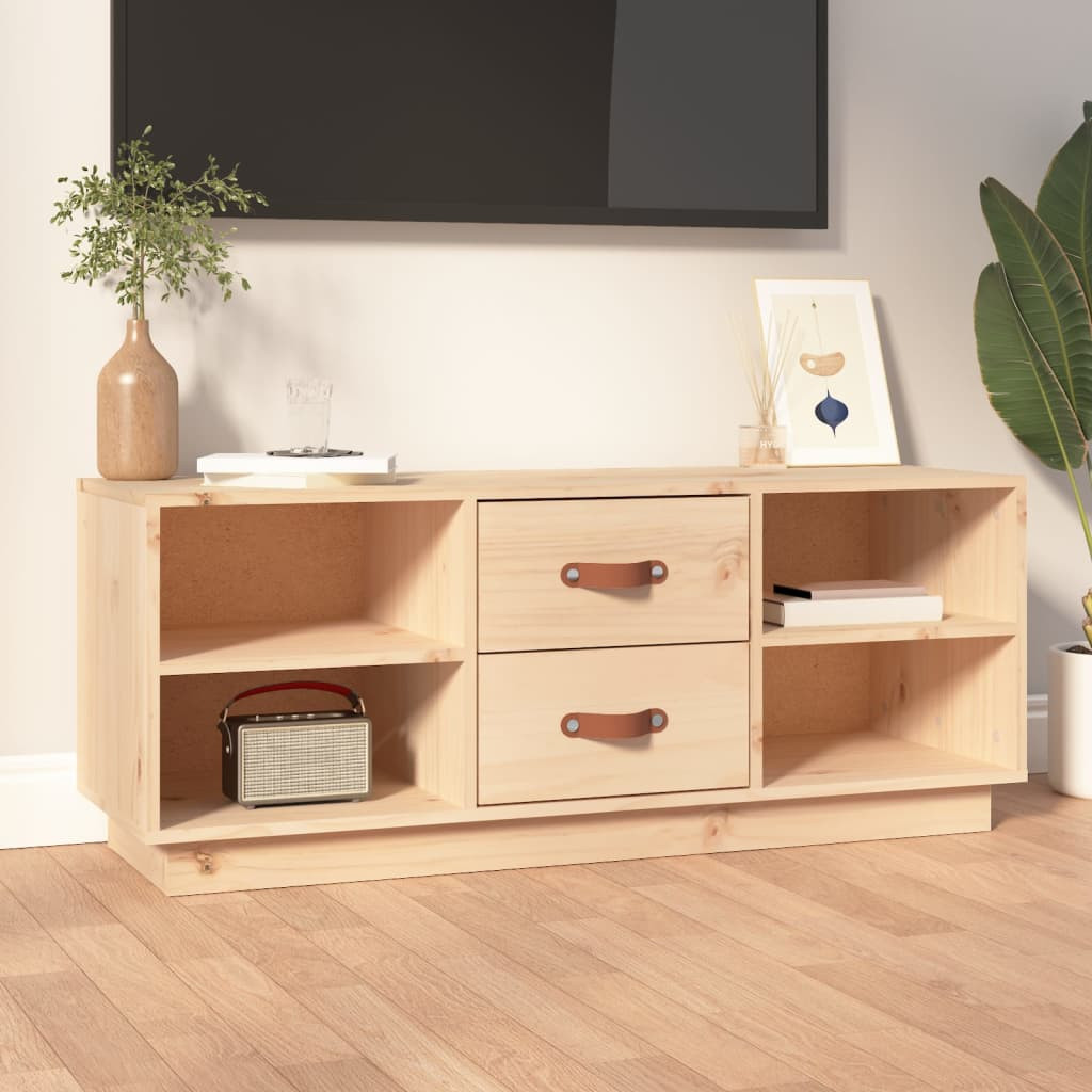 vidaXL TV-Schrank 100x34x40 cm Massivholz Kiefer