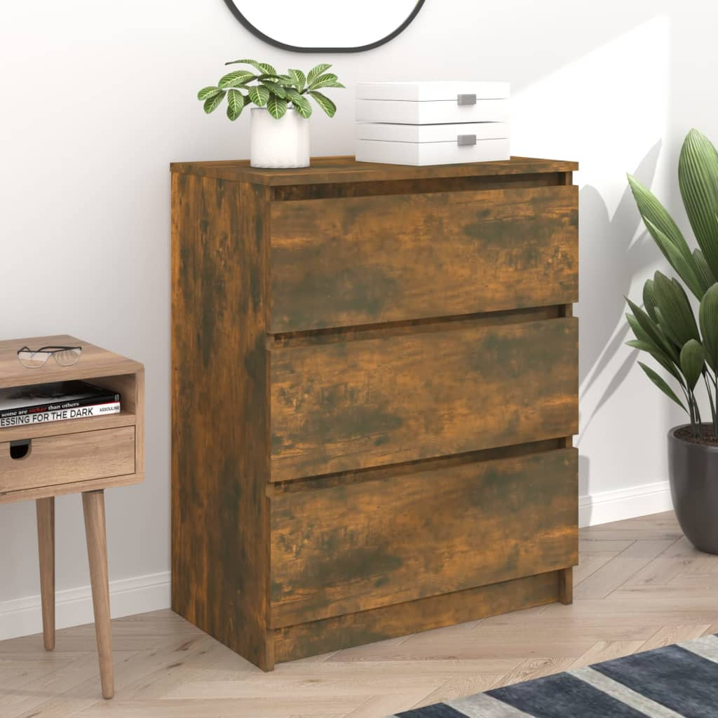 vidaXL Sideboard Räuchereiche 60x35x76 cm Holzwerkstoff