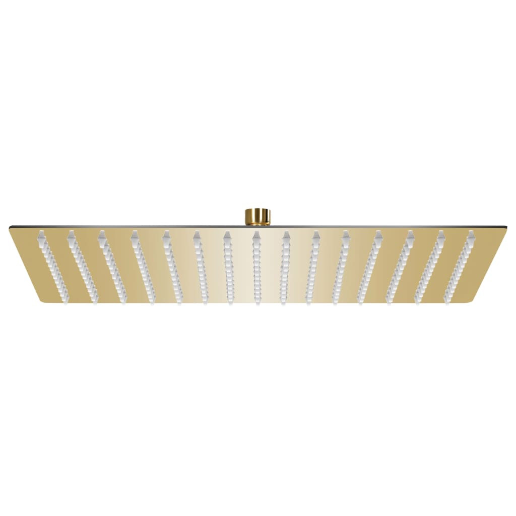 vidaXL Regenbrause Edelstahl 40x30 cm Rechteckig Golden