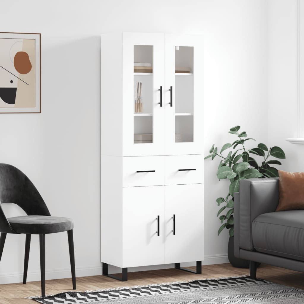 vidaXL Highboard Weiß 69,5x34x180 cm Holzwerkstoff