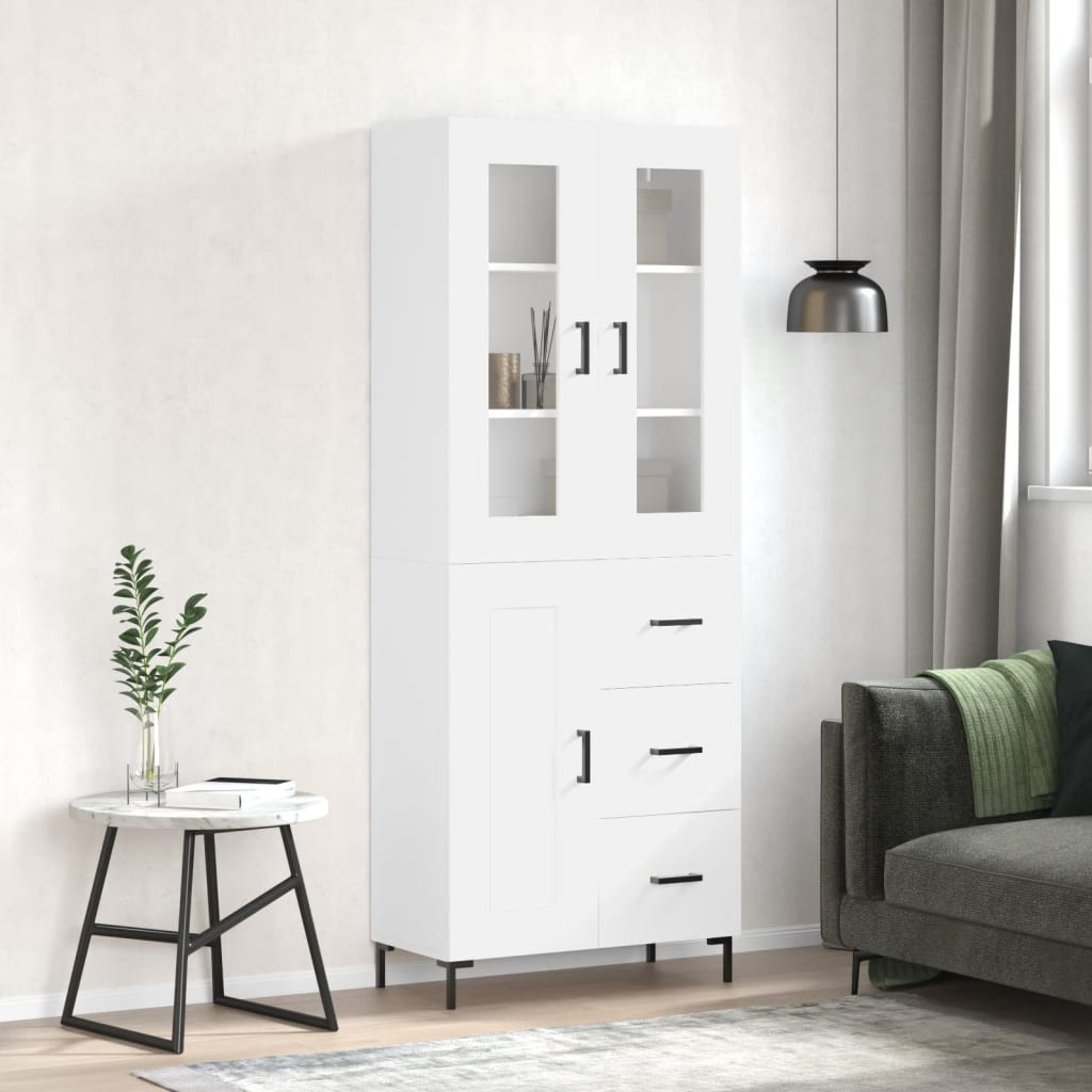 vidaXL Highboard Weiß 69,5x34x180 cm Holzwerkstoff