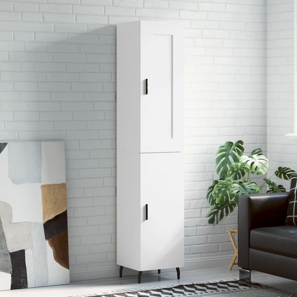 vidaXL Highboard Weiß 34,5x34x180 cm Holzwerkstoff