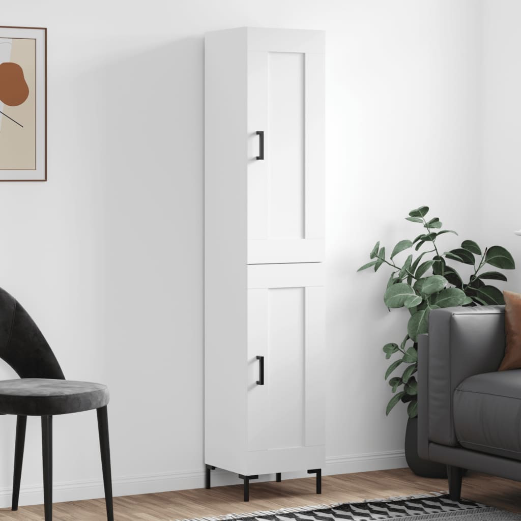 vidaXL Highboard Weiß 34,5x34x180 cm Holzwerkstoff