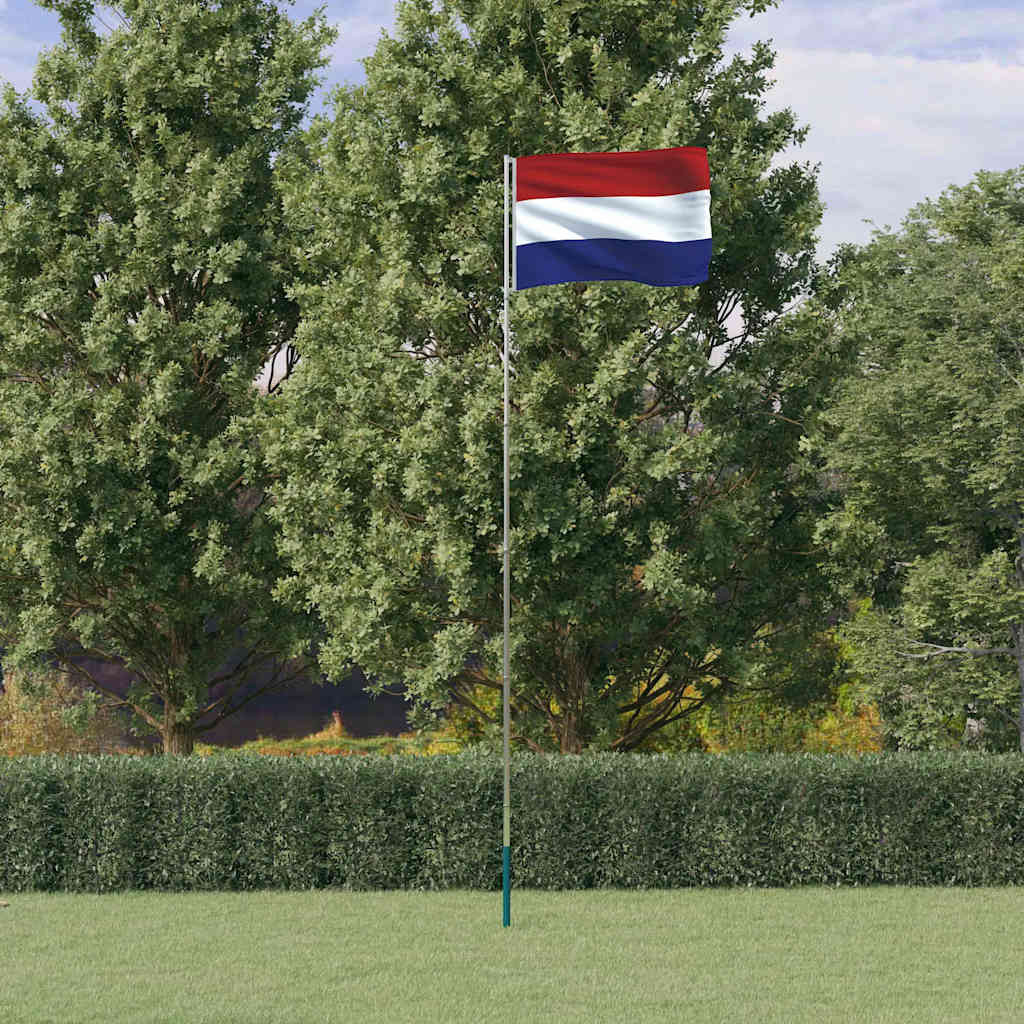 vidaXL Niederländische Flagge mit Mast 5,5 m Aluminium