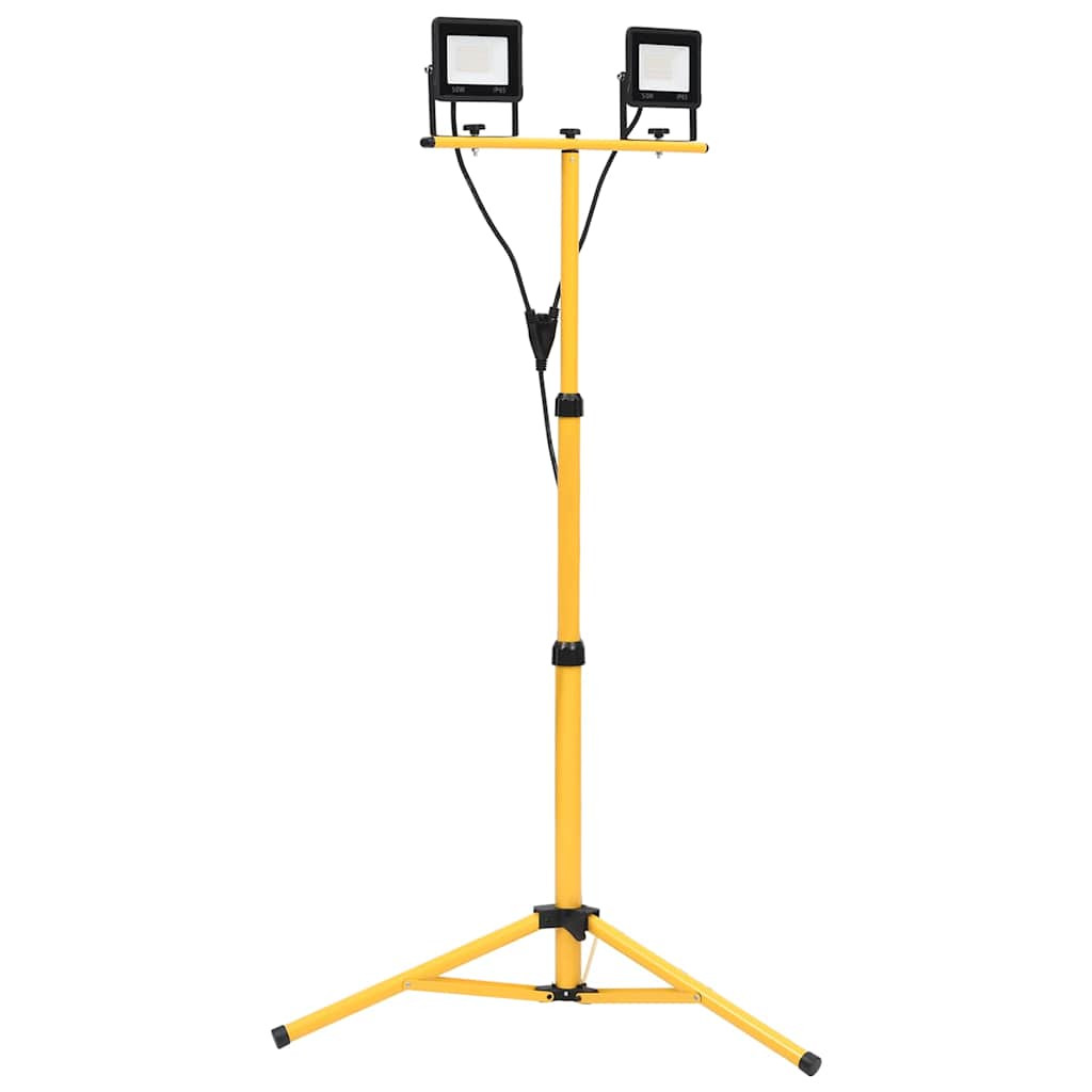 vidaXL LED-Fluter mit Stativ 2x50 W Warmweiß