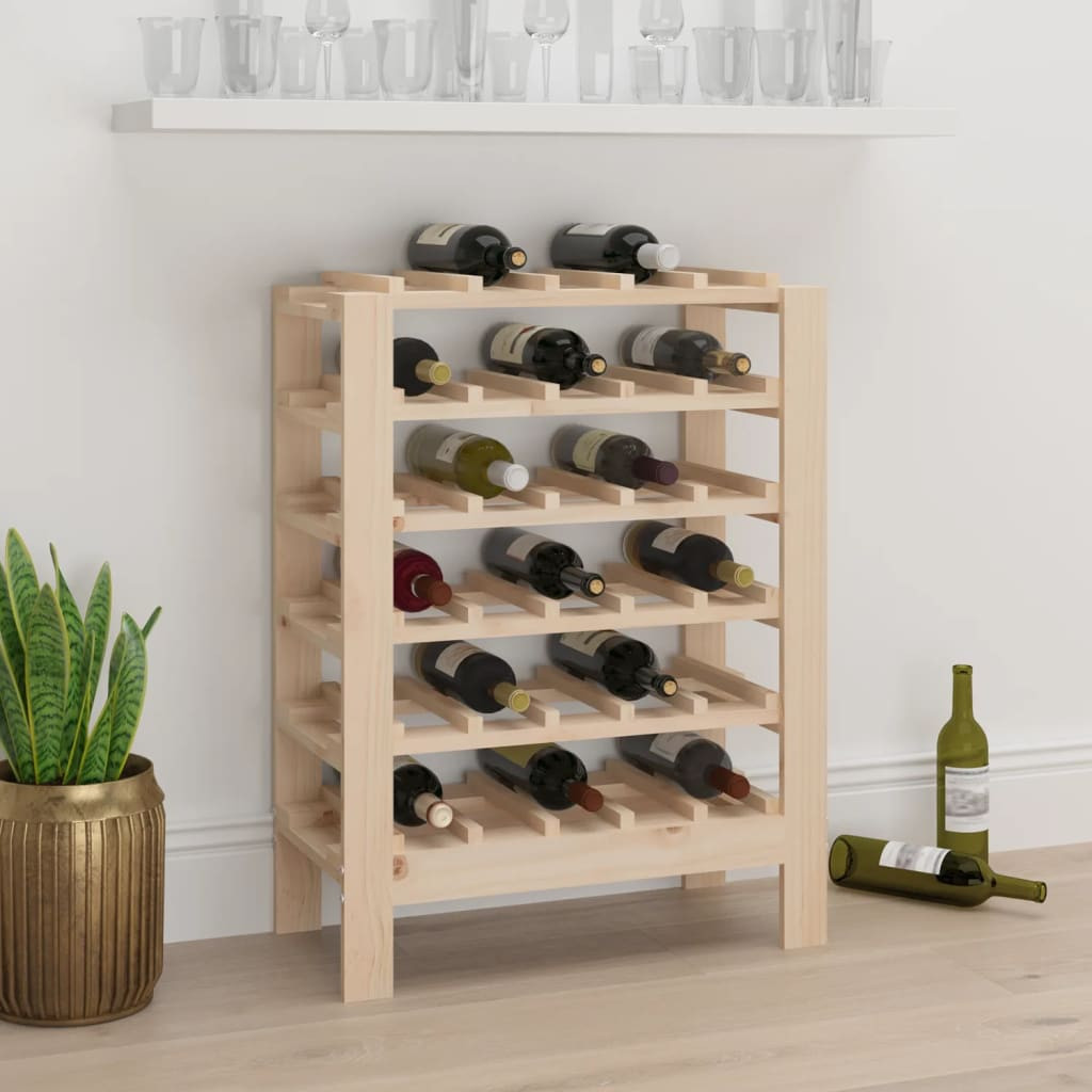 vidaXL Weinregal 61,5x30x82 cm Massivholz Kiefer