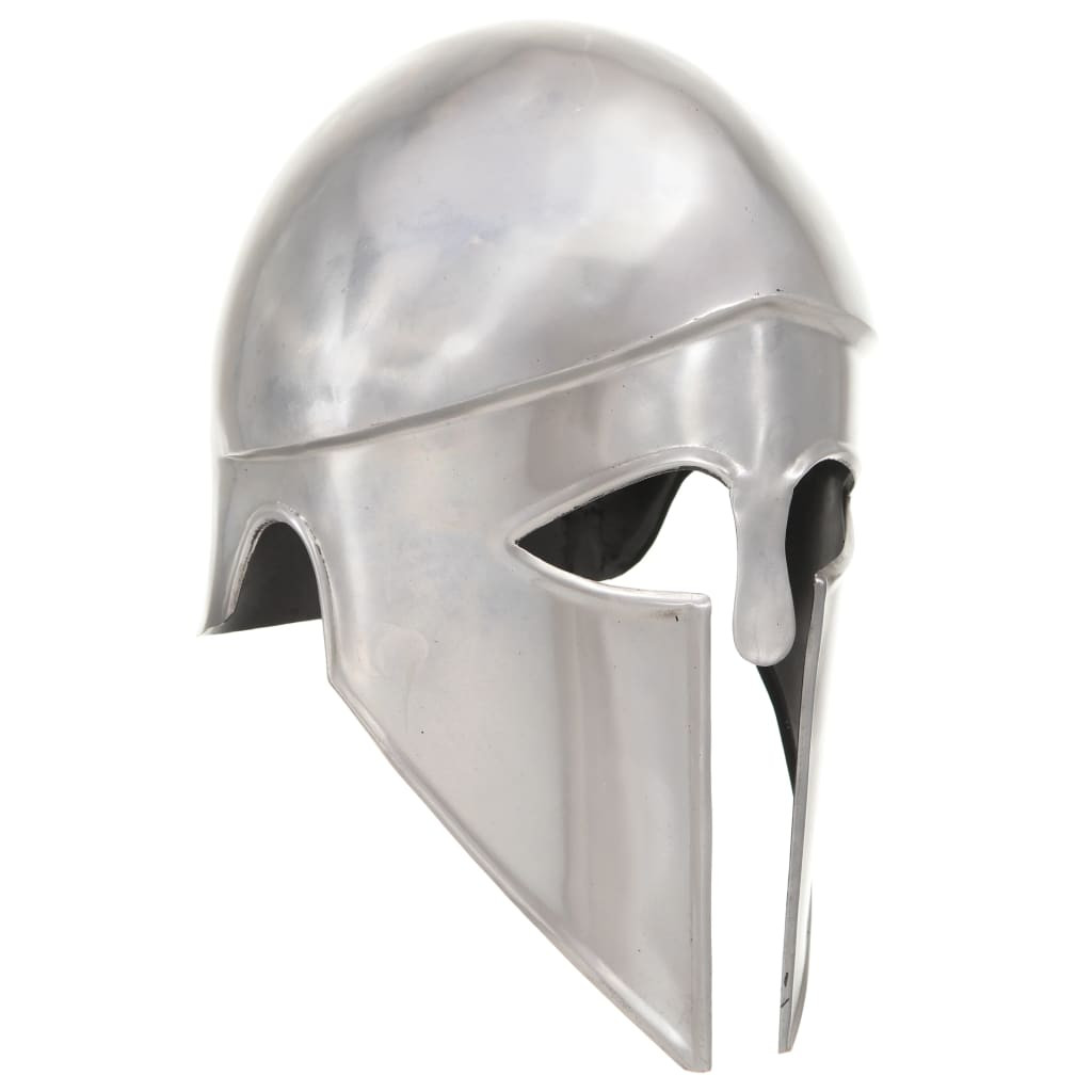 vidaXL Griechischer Krieger-Helm Antik Replik für LARP Silbern Stahl