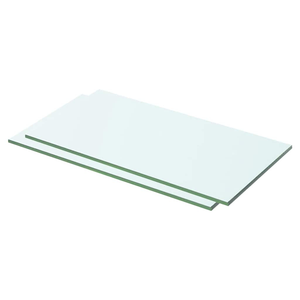 vidaXL Regalböden 2 Stk. Glas Transparent 50x20 cm