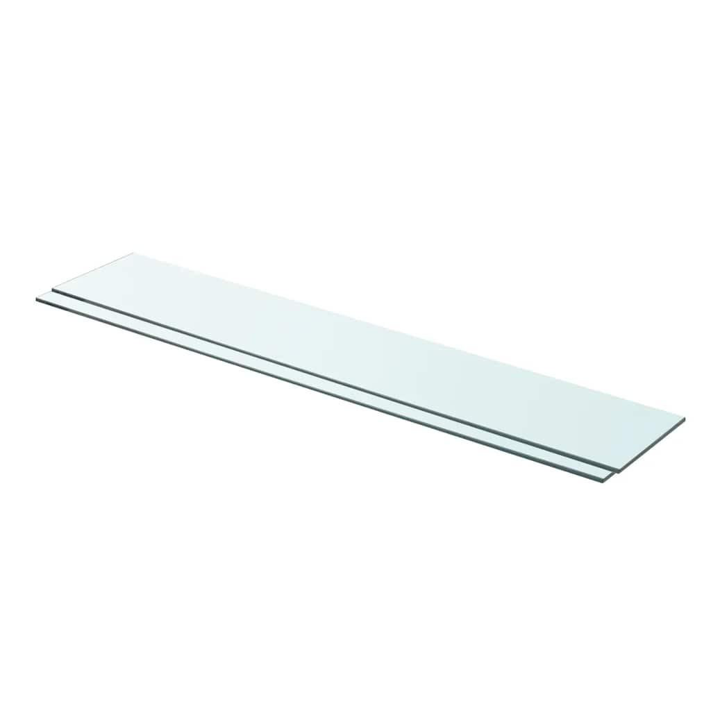 vidaXL Regalböden 2 Stk. Glas Transparent 90x15 cm