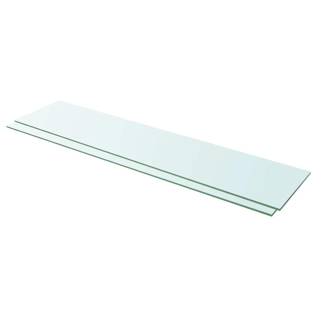 vidaXL Regalböden 2 Stk. Glas Transparent 110x25 cm