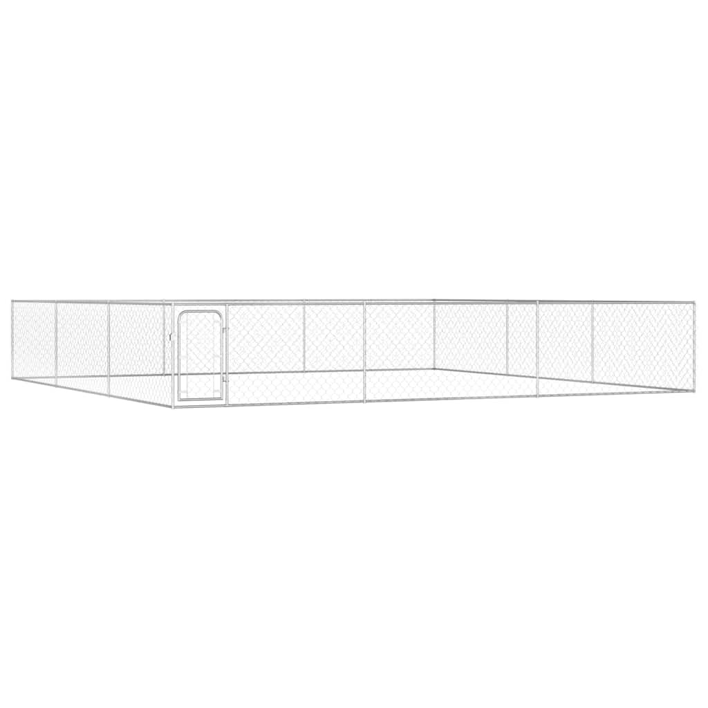 vidaXL Outdoor-Hundezwinger Verzinkter Stahl 6 x 6 x 1 m