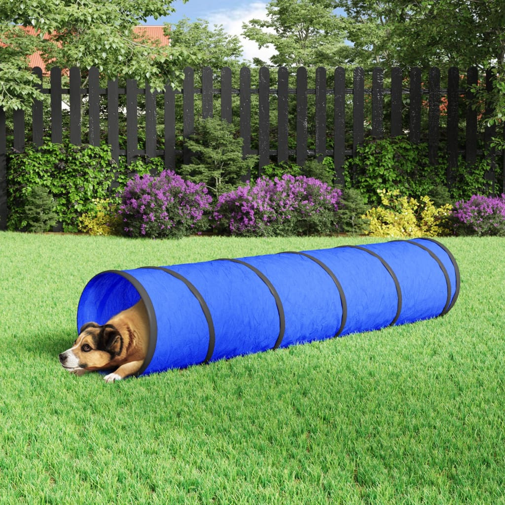 vidaXL Hundetunnel Blau Ø 40x200 cm Polyester