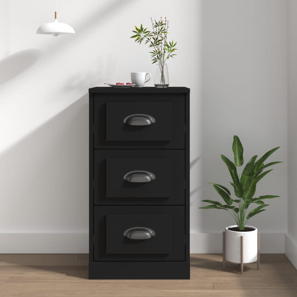 vidaXL Sideboard Schwarz 36x35,5x67,5 cm Holzwerkstoff