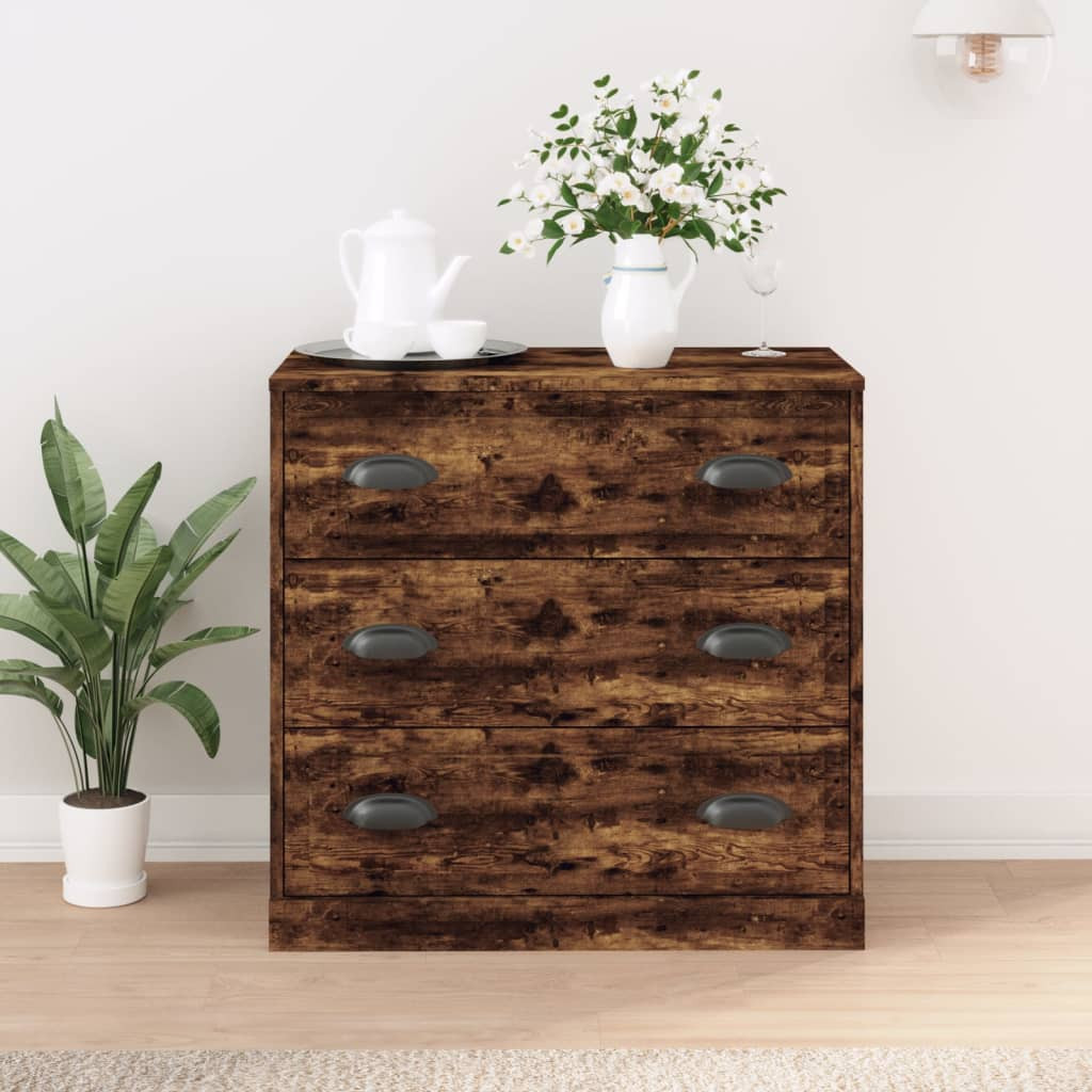 vidaXL Sideboard Räuchereiche 70x35,5x67,5 cm Holzwerkstoff