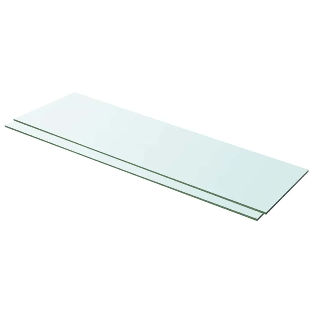 vidaXL Regalböden 2 Stk. Glas Transparent 100x30 cm