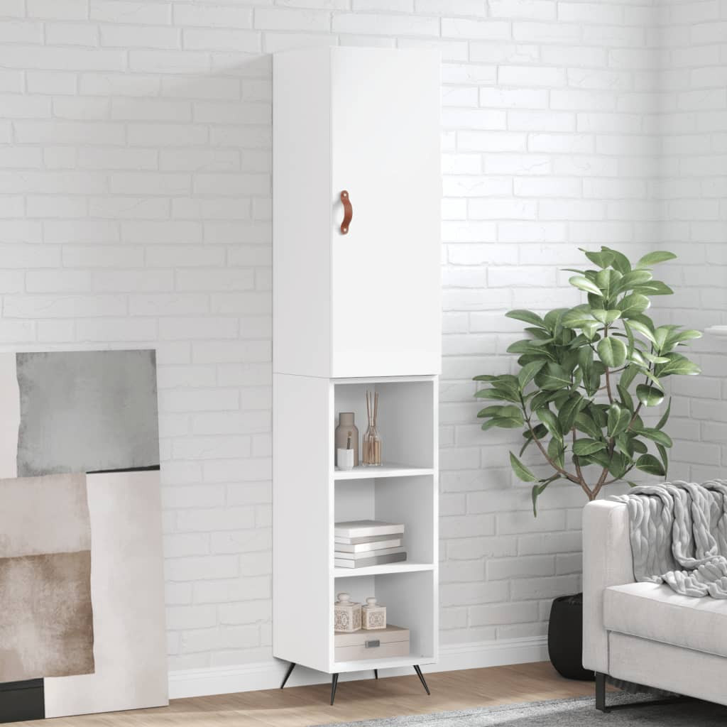 vidaXL Highboard Weiß 34,5x34x180 cm Holzwerkstoff