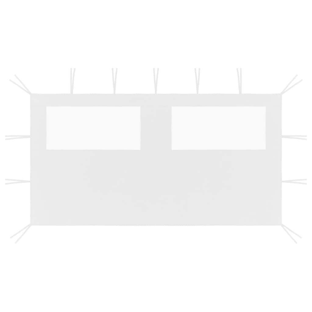 vidaXL Pavillon-Seitenwand mit Fenstern 4x2 m Weiß