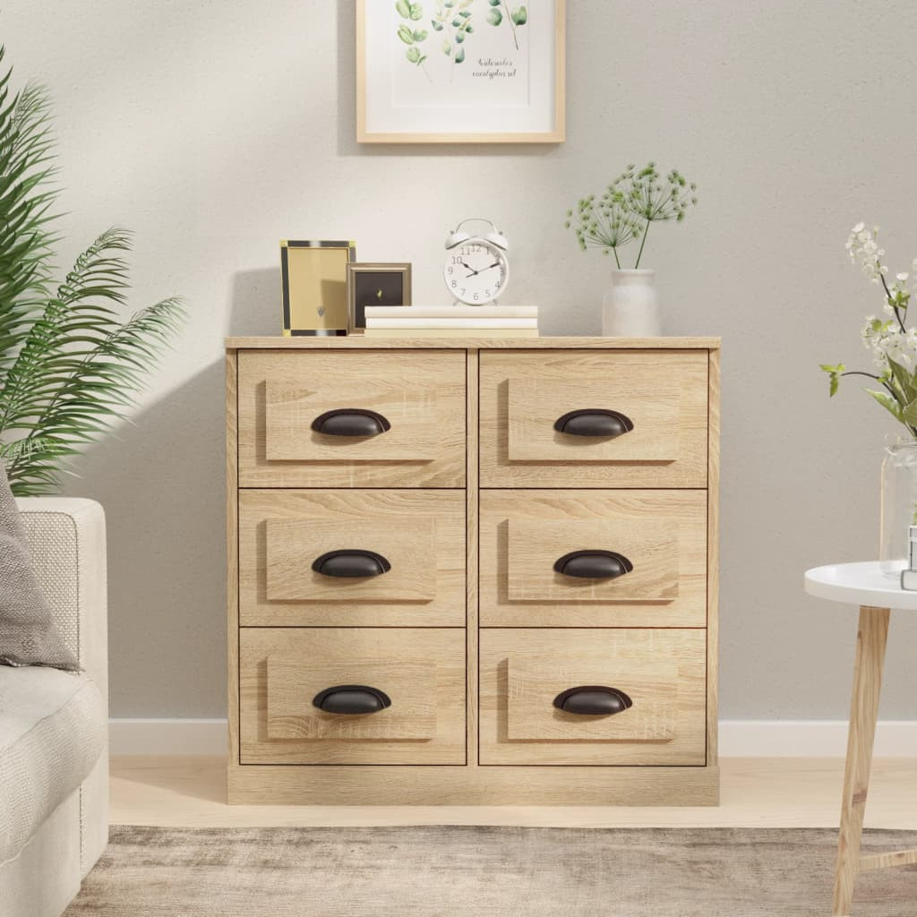 vidaXL Sideboard Sonoma-Eiche 70x35,5x67,5 cm Holzwerkstoff