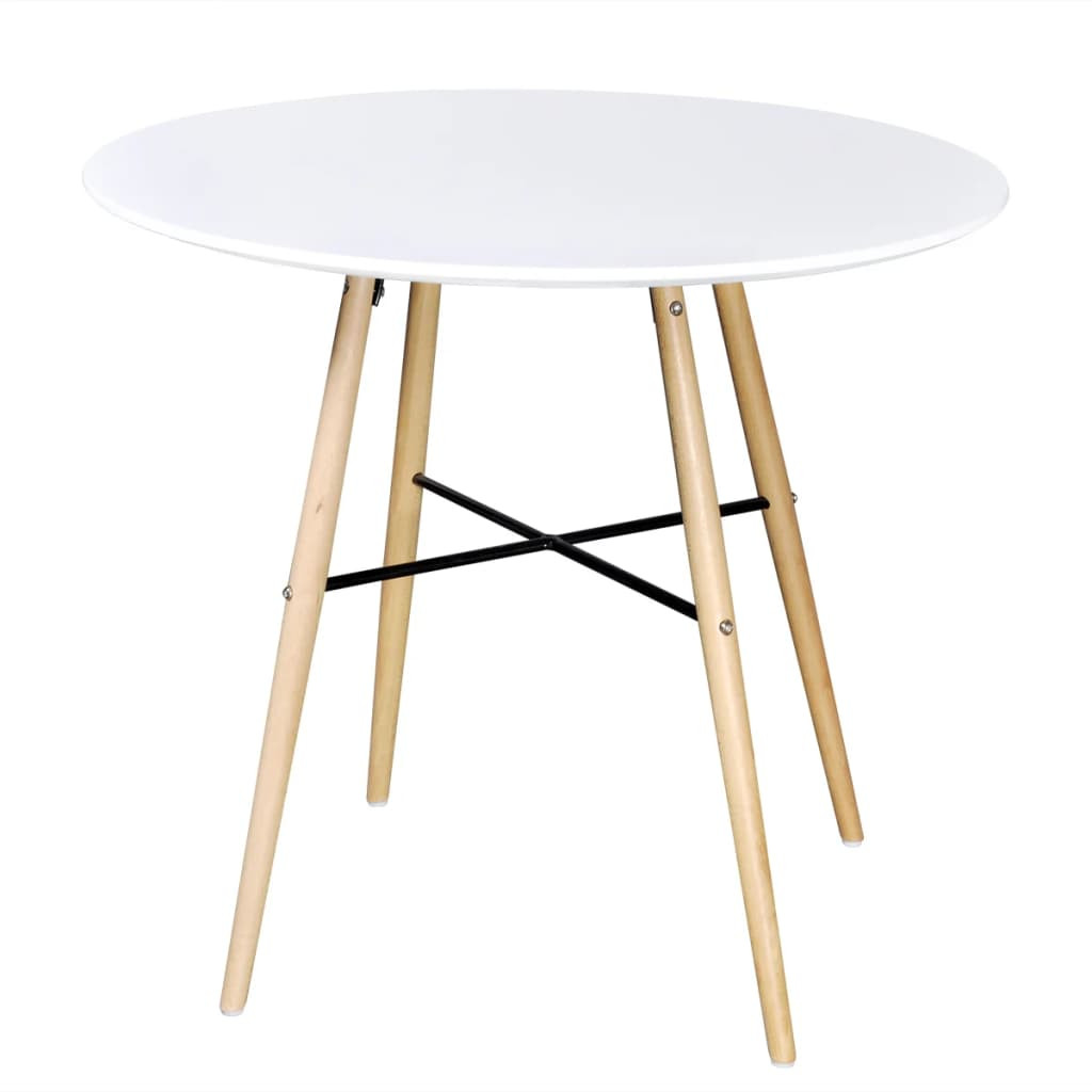 vidaXL Esstisch MDF Rund Weiß