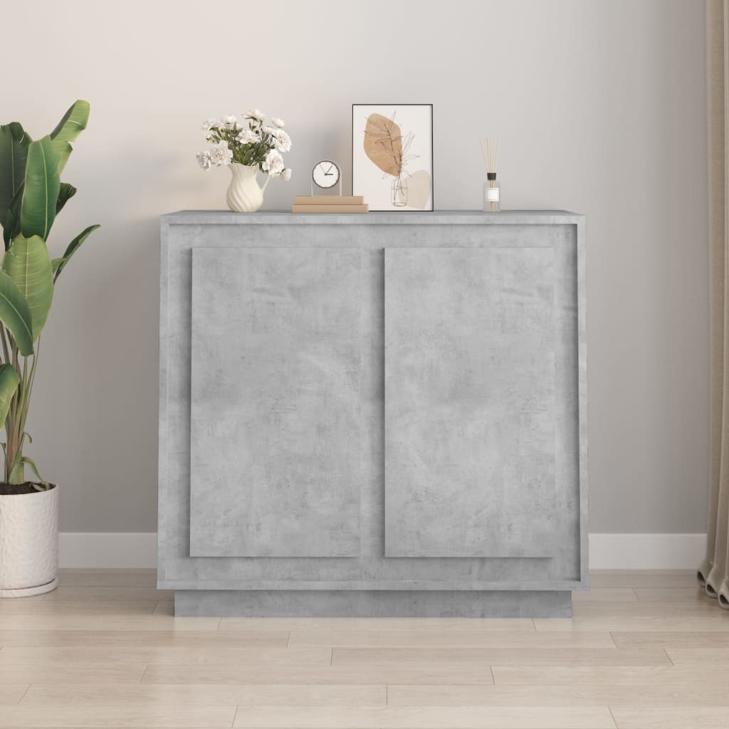 vidaXL Sideboard Betongrau 80x34x75 cm Holzwerkstoff