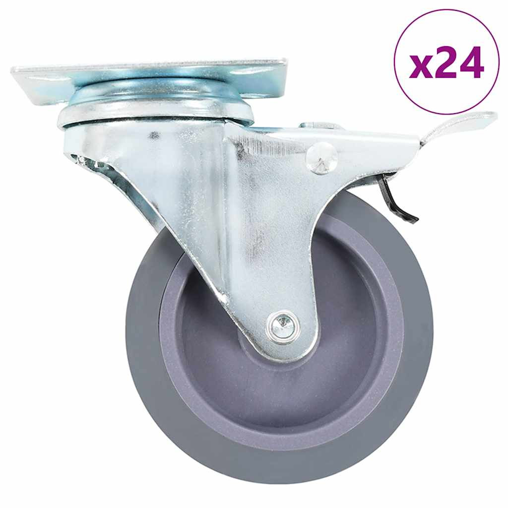 vidaXL 24 Stk. Lenkrollen 75 mm