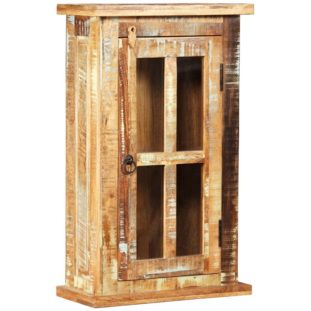 vidaXL Wandschrank Altholz Massiv 44x21x72 cm