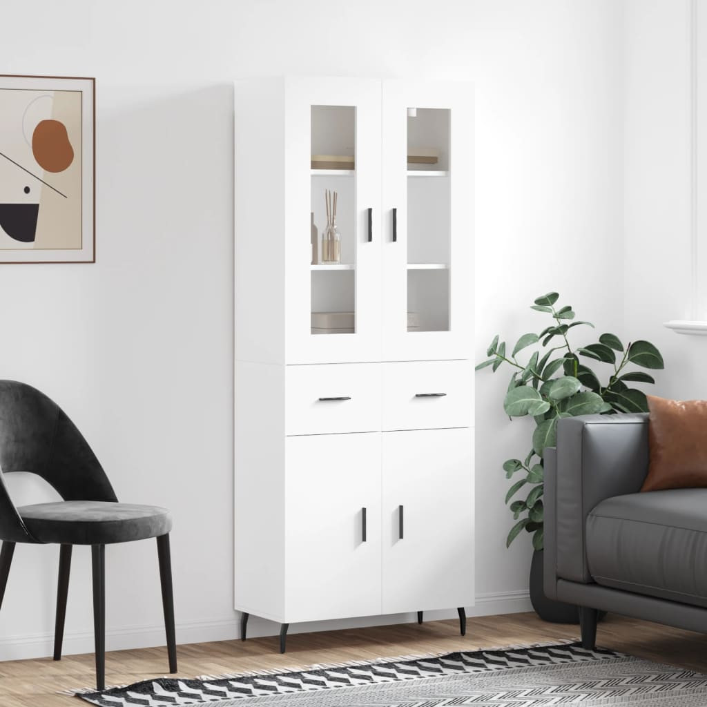 vidaXL Highboard Weiß 69,5x34x180 cm Holzwerkstoff
