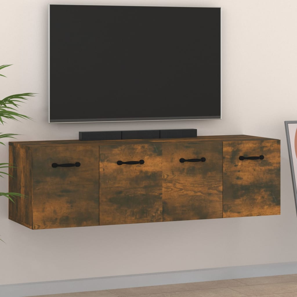 vidaXL Wandschränke 2 Stk. Räuchereiche 80x35x36,5 cm Holzwerkstoff